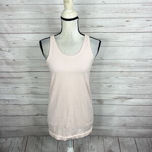 Athleta Pura Tank Top Size Medium Light Pink Ribbed
